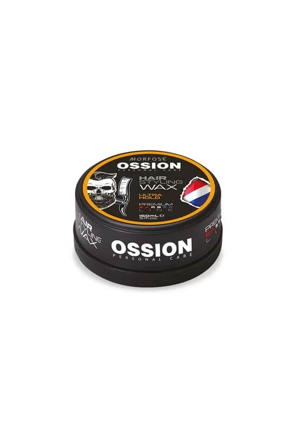 Ossion أوشن شمع تصفيف الشعر أوشن بريميوم باربر لاين فائق التثبيت 150 مل