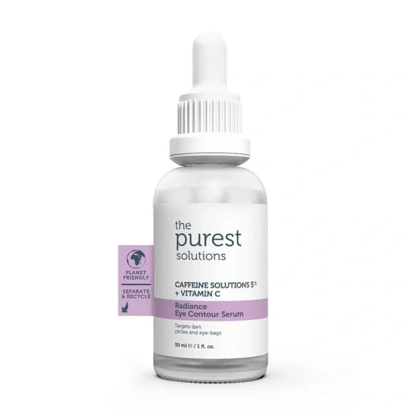 The Purest Solutions سيروم الكافيين وفيتامين سي للعناية بالانتفاخات تحت العين من أنقى الحلول