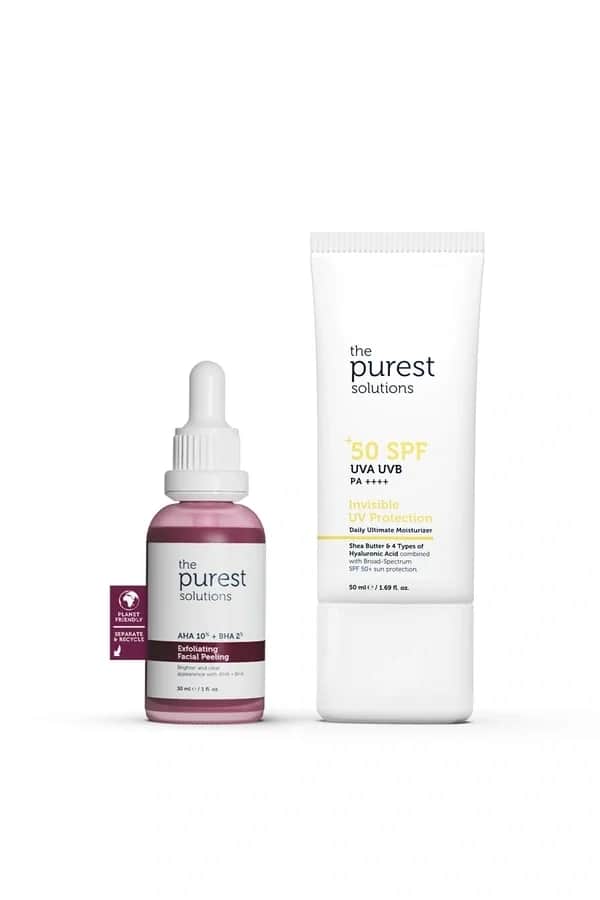 The Purest Solutions سيروم تقشير الوجه من ذا أنقى الحلول لتنشيط البشرة وموازنة لونها + عامل حماية من الشمس +50