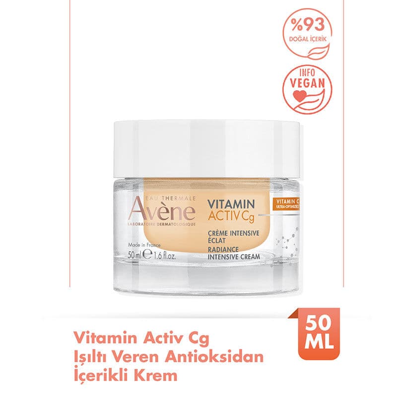 كريم او ثيرمال فيتامين نشط سي جي المكثف 50 مل Eau Thermale Avene