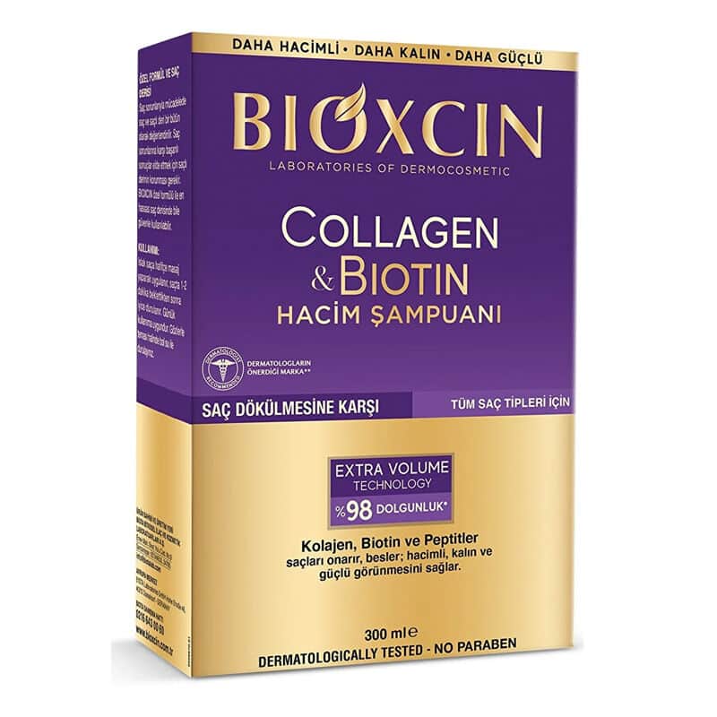 Bioxcin شامبو بيوكسين الكولاجين والبيوتين لتكثيف الشعر 3 × 300 مل