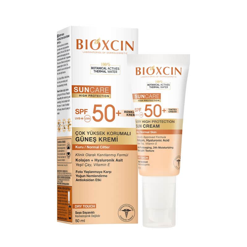 Bioxcin بيوكسين صن كير واقي شمس ملون عالي الحماية للبشرة الجافة بعامل حماية 50+ 50 مل