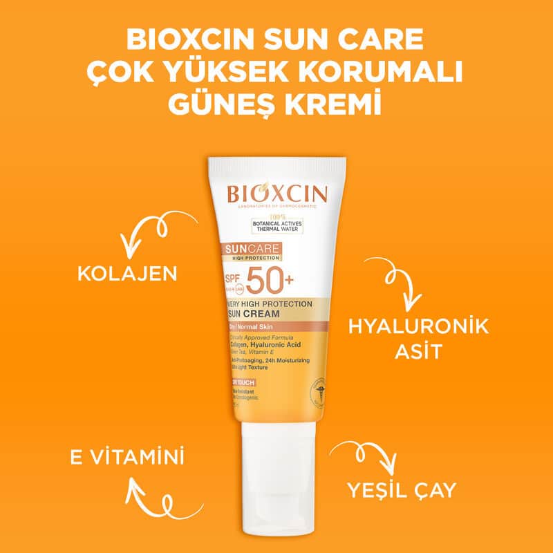 Bioxcin بيوكسين صن كير واقي شمس عالي الحماية للبشرة الجافة بعامل حماية 50+ 50 مل