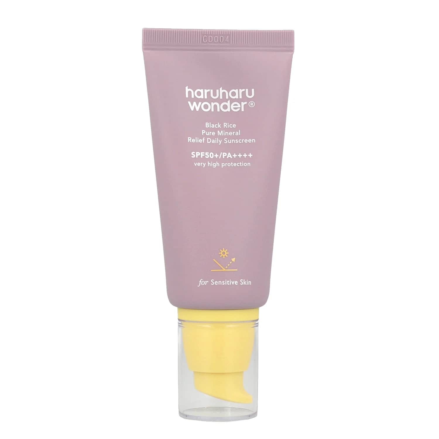 واقي شمس يومي من هارو هارو 50 مل SPF 50 من الأرز الأسود المعدني النقي Haruharu