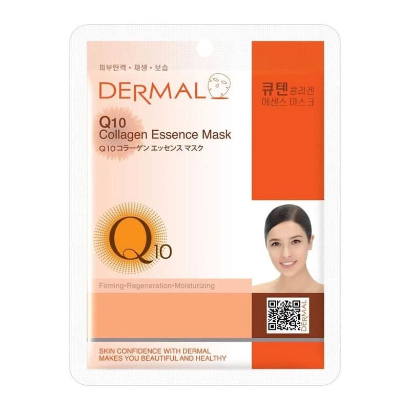 قناع ورقي بالكولاجين مع الإنزيم المساعد Q10 وفيتامين E من ديرمال Dermal