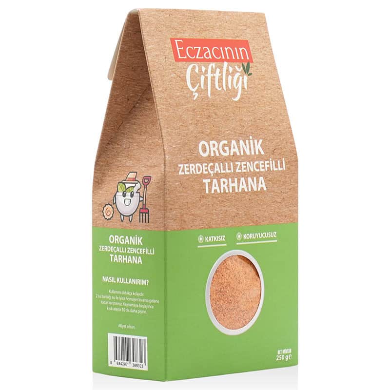 طرحة الكركم والزنجبيل العضوية 250 غ من مزرعة الصيدلي Eczacının Çiftliği