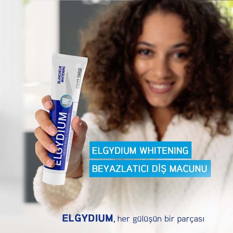Pierre Fabre Oral Care معجون أسنان إلجيديوم وايتنينج لتبييض الأسنان اليومي من بيير فابر للعناية بالفم، 75 مل
