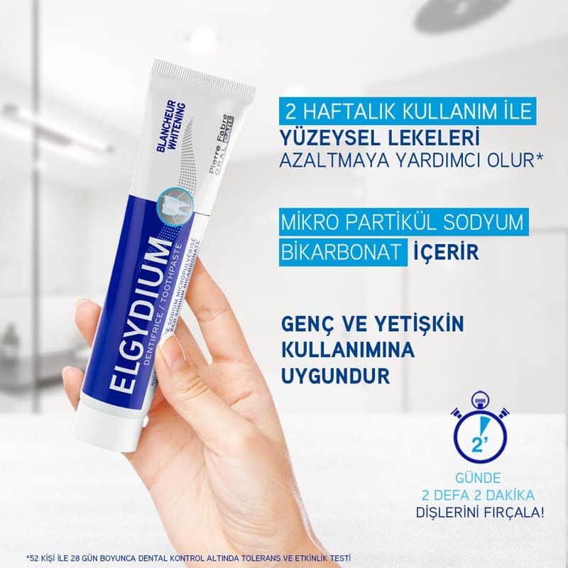 Pierre Fabre Oral Care معجون أسنان إلجيديوم وايتنينج لتبييض الأسنان اليومي من بيير فابر للعناية بالفم، 75 مل