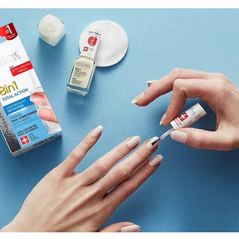 Eveline Cosmetics بلسم أظافر مكثف 8 في 1 من إيفلين كوزمتكس توتال أكشن 12 مل
