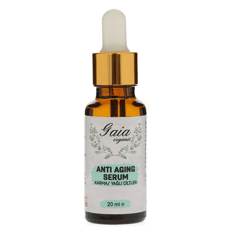 Gaia Organic سيروم جايا العضوي المضاد للشيخوخة 20 مل للبشرة المختلطة والدهنية