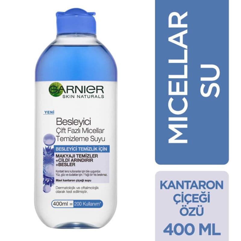 Garnier Dual Phase Micellar Make-up Remover Water 400 ml - Blue
