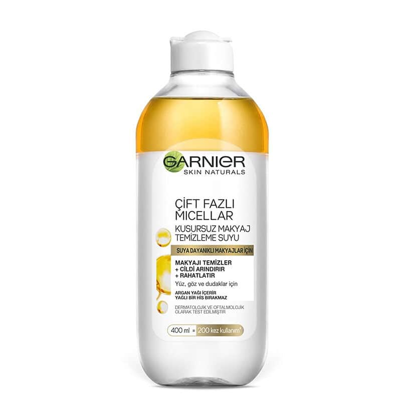 Garnier غارنييه مزيل المكياج ميسيلار ثنائي المرحلة ماء 400 مل أصفر
