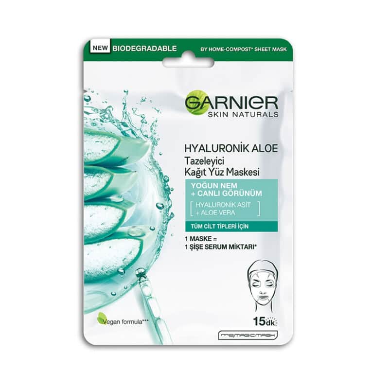 Garnier قناع غارنييه المنعش بحمض الهيالورونيك والصبار 28 جم