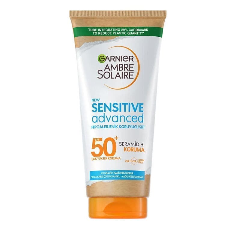 Garnier حليب غارنييه سينسيتيف أدفانسد للحماية من الشمس بعامل حماية 50، 175 مل