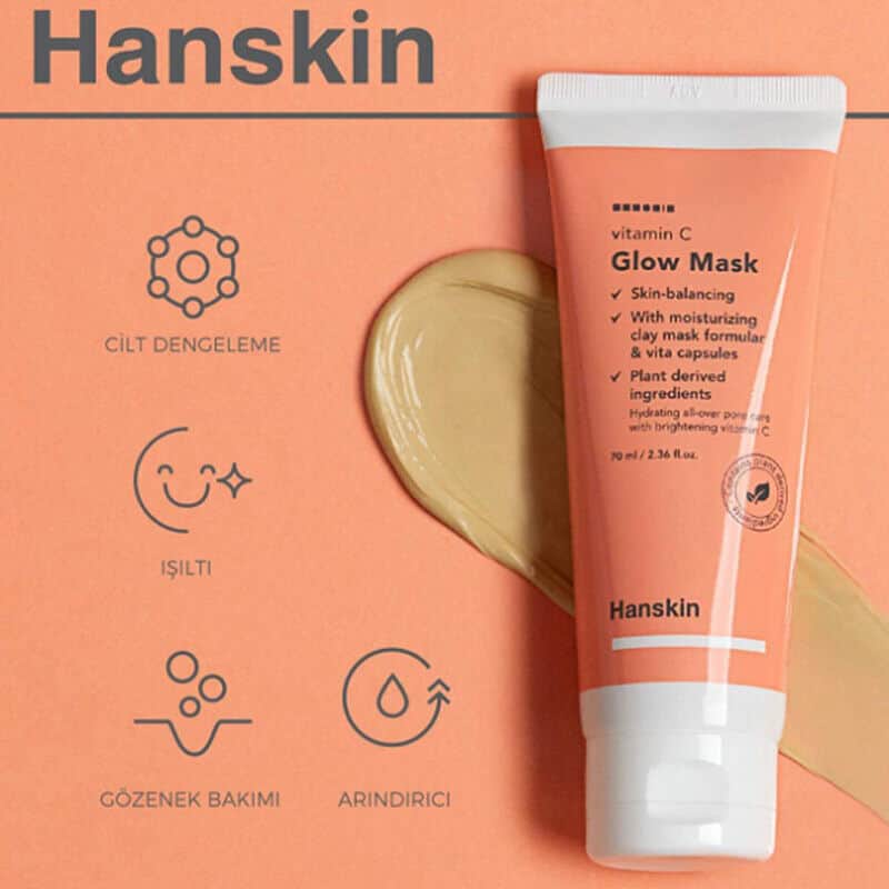 Hanskin قناع هانسكين فيتامين سي المتوهج 70 مل
