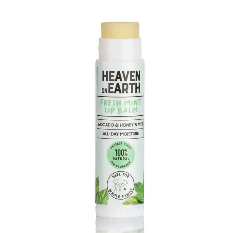 بلسم شفاه طبيعي وعضوي 100% بنكهة النعناع الطازج 5 غ من هيفين أون إيرث Heaven On Earth
