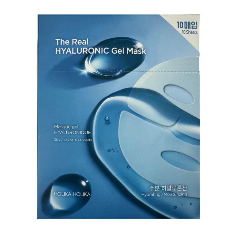 Holika Holika قناع جل حمض الهيالورونيك الحقيقي من هوليكا هوليكا، 10 قطع