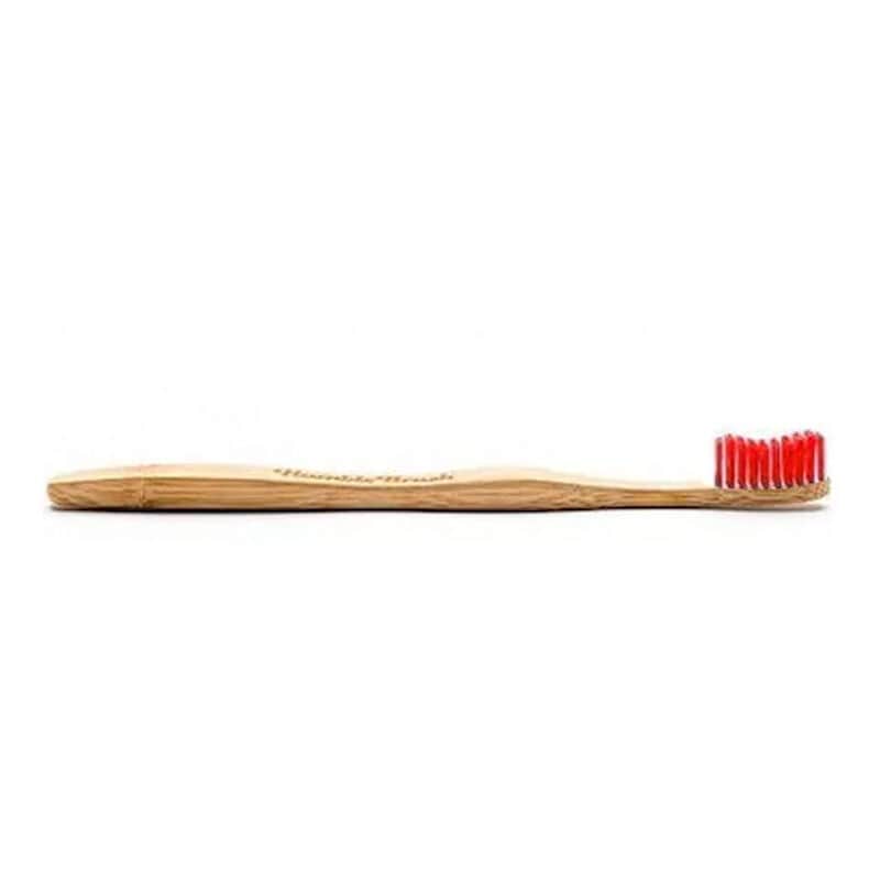 Humble Brush Natural Medium-hard Adult Toothbrush - Red