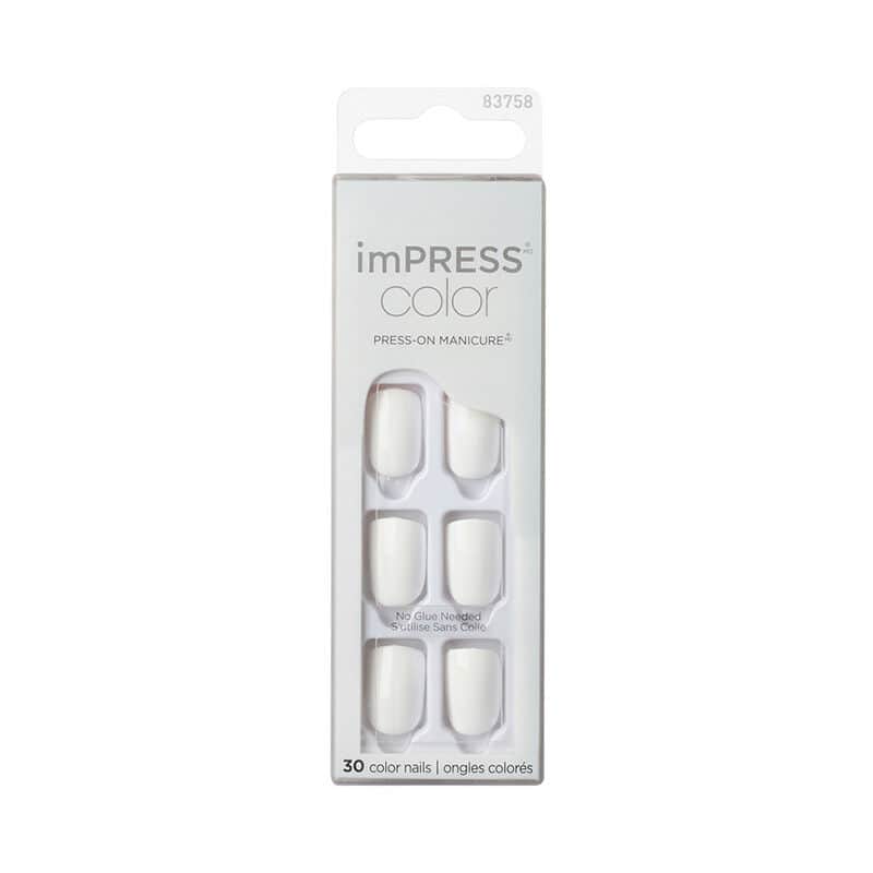 Impress أظافر صناعية لاصقة ملونة قصيرة من إمبريس 83758