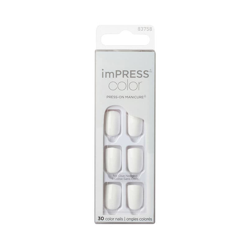 Impress أظافر صناعية لاصقة ملونة قصيرة من إمبريس 83758
