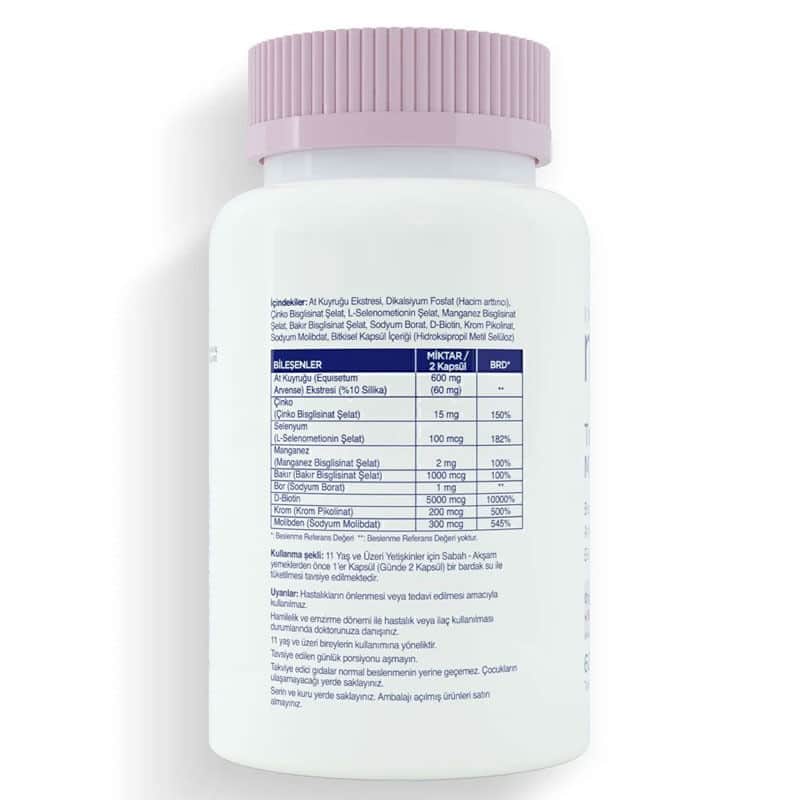 Moni Vitamins كبسولات إناتورا موني ترايس بيوتين ومستخلص ذيل الحصان متعدد الفيتامينات، 60 كبسولة عشبية