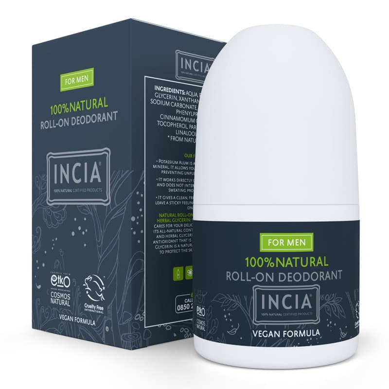 Incia Natural Roll-on Deodorant (for Men) 50 ml