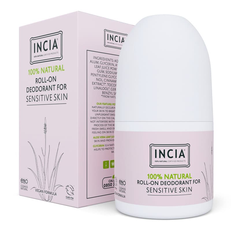 Incia Natural Roll-on Deodorant For Sensitive Skin 50 ml