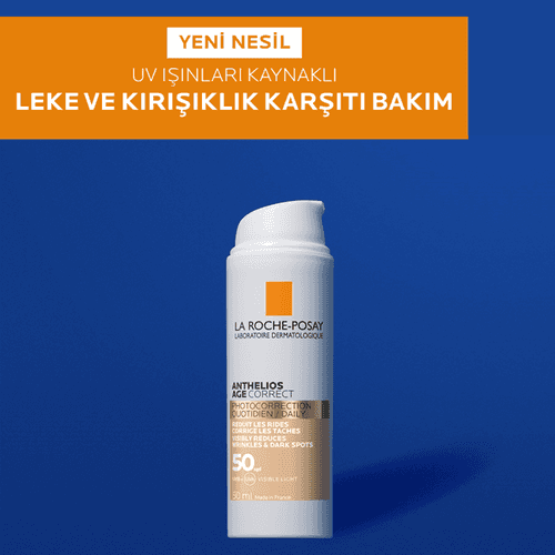 La Roche-Posay واقي شمسي ملون للوجه مضاد للشيخوخة من لا روش بوزيه أنثيليوس إيج كوريكت بعامل حماية من الشمس 50+، 50 مل