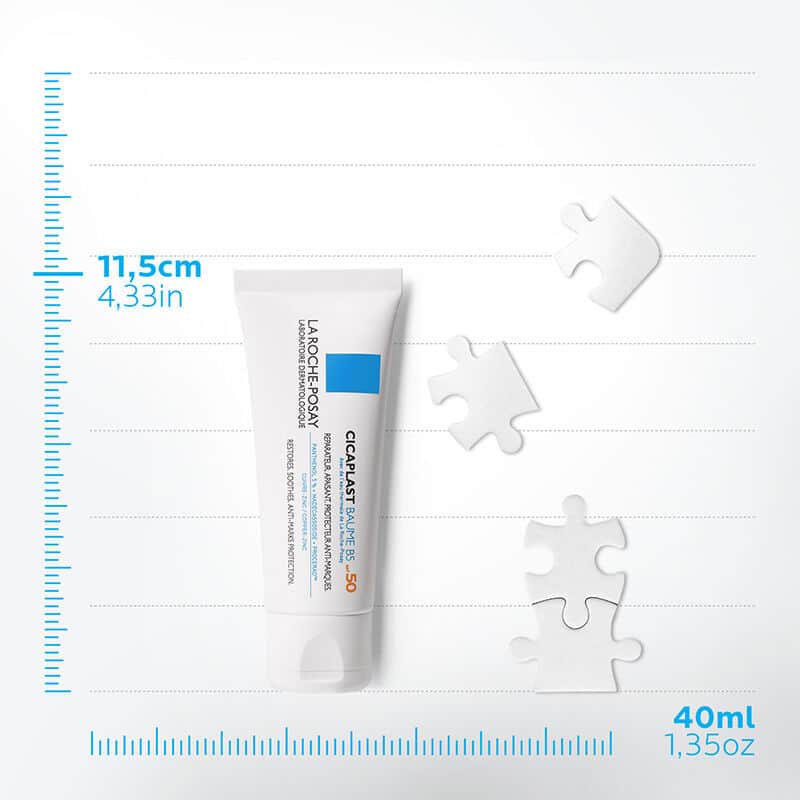 La Roche-Posay كريم لاروش بوزيه سيكابلاست بوم بي 5 بعامل حماية من الشمس 50+ للعناية المهدئة والمصلحة 40 مل