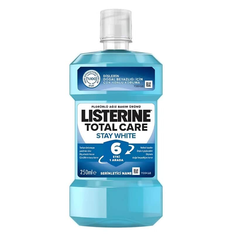 Listerine ليسترين توتال كير ستاي وايت بنكهة النعناع المنعش 250 مل