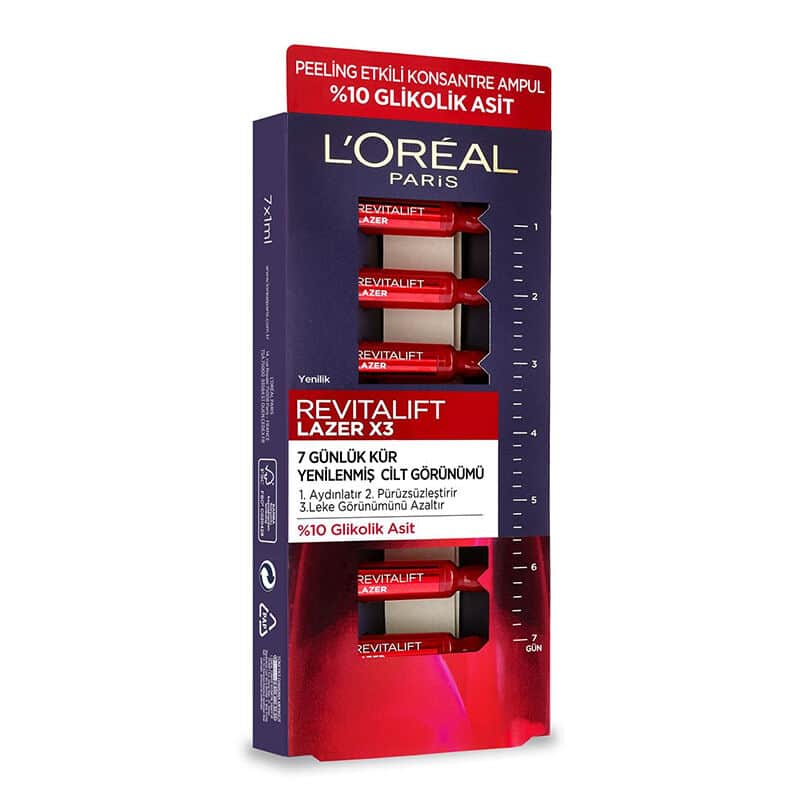 أمبولات تقشير لوريال باريس ليزر X3 7 قطع × 1 مل L'Oreal Paris