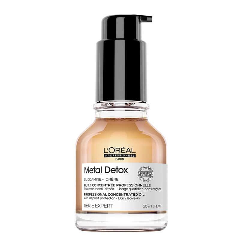 L'Oreal Paris زيت لوريال بروفيشنال المركز لإزالة السموم المعدنية للشعر المغذي بالكامل واللامع 50 مل
