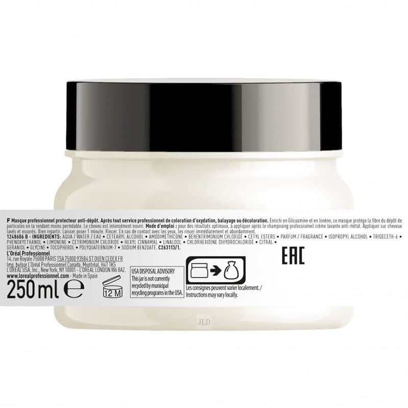 Loreal Professionnel Metal Detox Anti-metal Protective Mask For Treated And Damaged Hair 250 ml