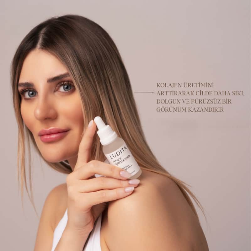 Ludita سيروم لوديتا المضاد للخطوط الدقيقة والتجاعيد، سيروم مرطب مكثف ببتيدات، 30 مل