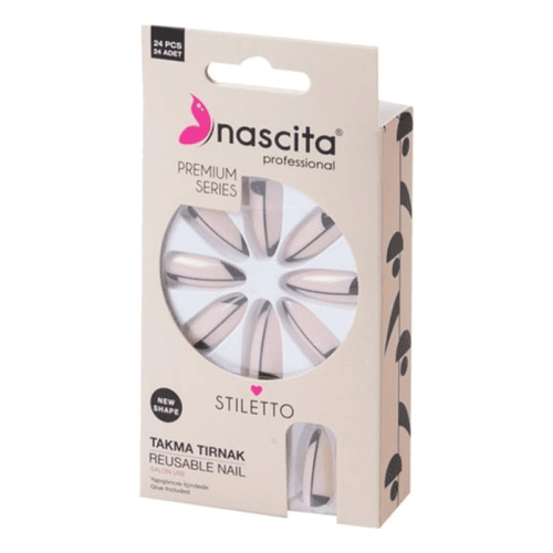 Nascita مجموعة أظافر ناسيتا ٢٤ الفاخرة الملونة ذات الخنجر