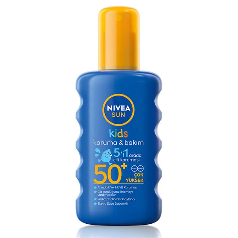 NIVEA نيفيا بخاخ مرطب للأطفال للوقاية من الشمس بعامل حماية 50، 200 مل
