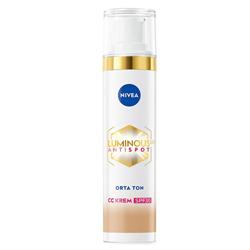 NIVEA كريم نيفيا لومينوس 630 المضاد للبقع الداكنة سي سي للوجه بعامل حماية من الشمس 30، لون متوسط، 40 مل
