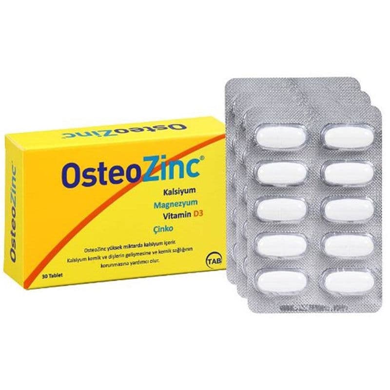 Osteozinc مكمل غذائي أوستيوزينك 30 قرصًا