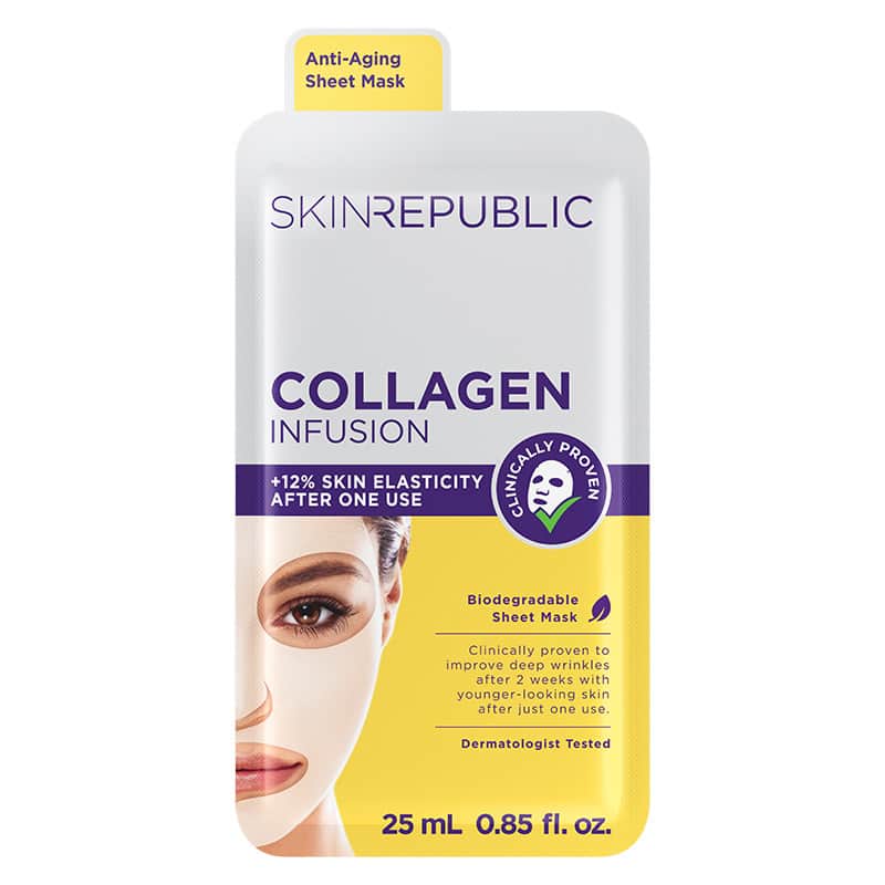 Skin Republic قناع الوجه بخلاصة الكولاجين من سكين ريبابليك، 25 مل