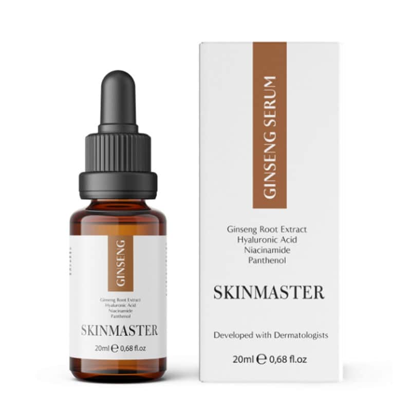 Skinmaster سيروم منعش من سكين ماستر، مستخلص الجينسنغ 5% + النياسيناميد + حمض الهيالورونيك، 20 مل