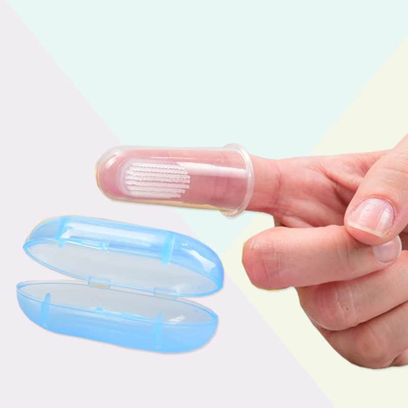 Biosmile فرشاة أصابع السيليكون سمايلي بيبي من بيو سمايل أزرق