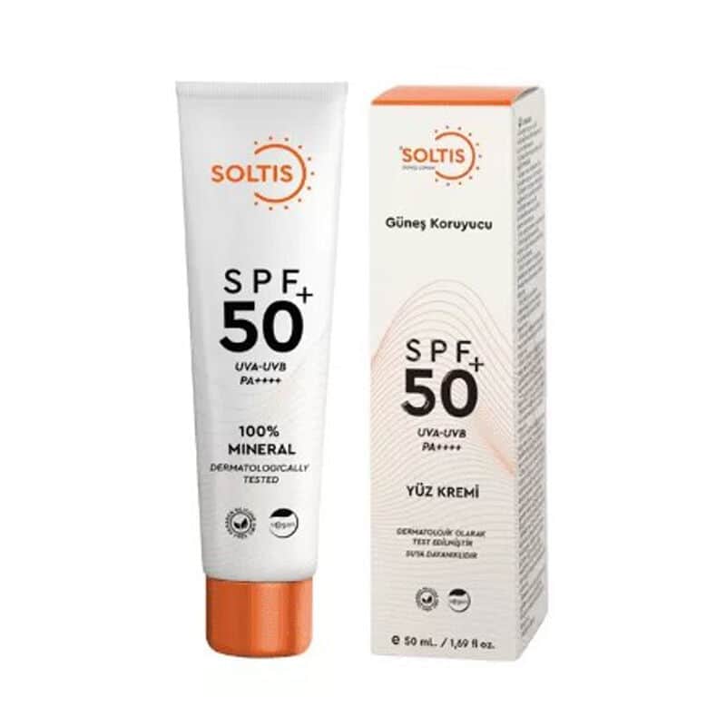 Soltis كريم الوقاية من الشمس سولتيس العضوي المعتمد بعامل حماية 50، 50 مل