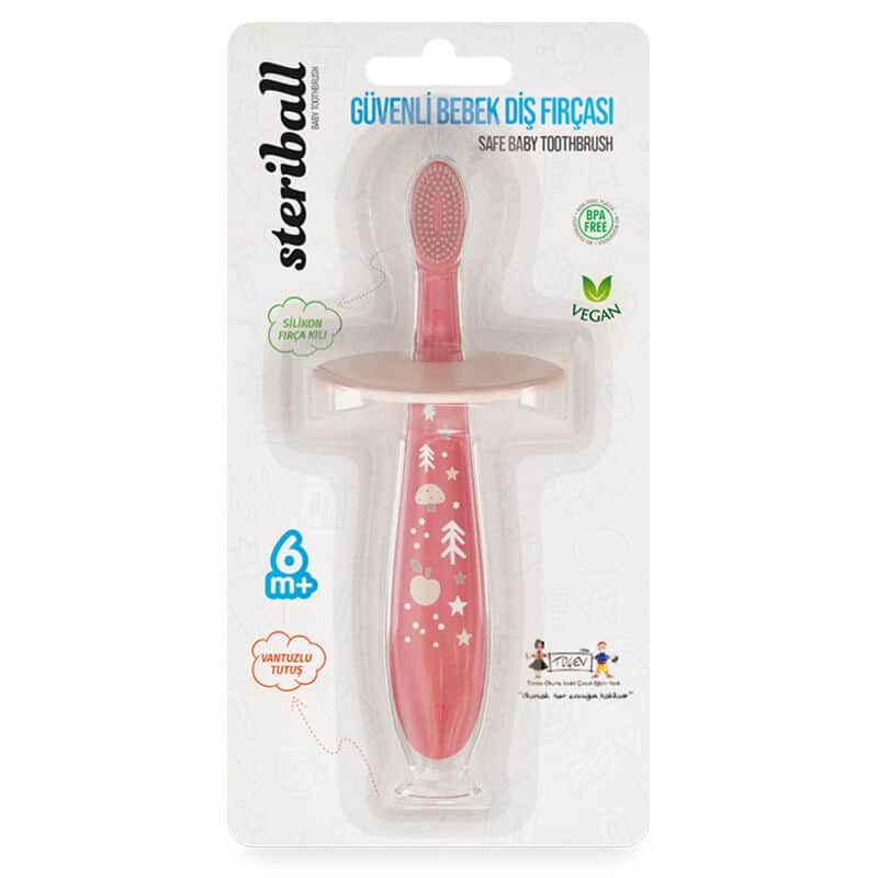 Steriball Safe Baby Toothbrush - Red