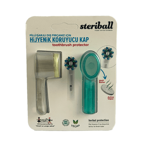 Steriball حامل فرشاة الأسنان ستيريبول شفاف وأزرق