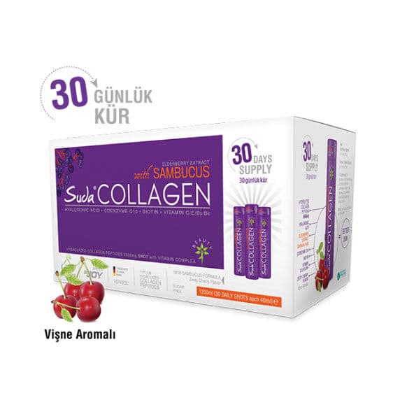 Suda Collagen مكمل غذائي سودا كولاجين سامبوكوس بنكهة الكرز 30 × 40 مل (منتج مميز)