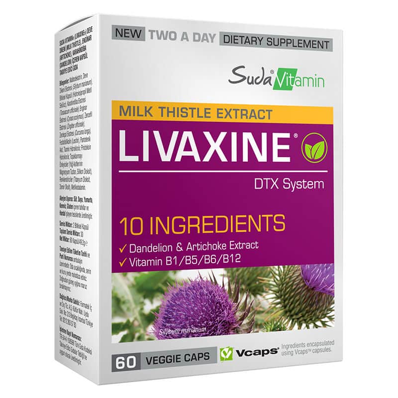 Suda Vitamin مستخلص شوك الحليب فيتامين سودا ليفاكسين 60 كبسولة