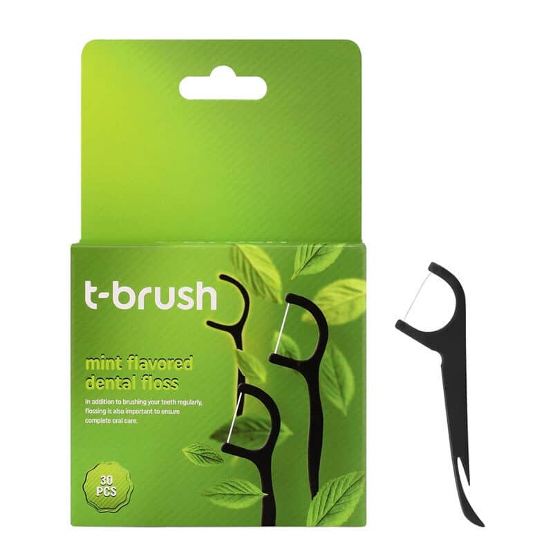 خيط تنظيف الأسنان بنكهة النعناع 30 قطعة من تي-براش T-Brush
