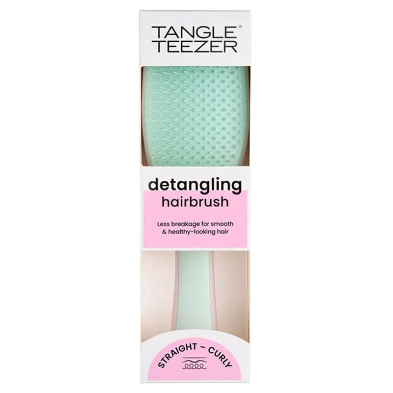 Tangle Teezer فرشاة الشعر تانجل تيزر لفك تشابك الشعر الرطب العادي باللون الوردي الفاتح والنعناع