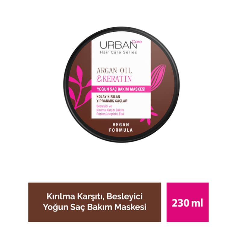 Urban Care قناع العناية المكثفة بالشعر بزيت الأرغان والكيراتين من أوربان كير 230 مل