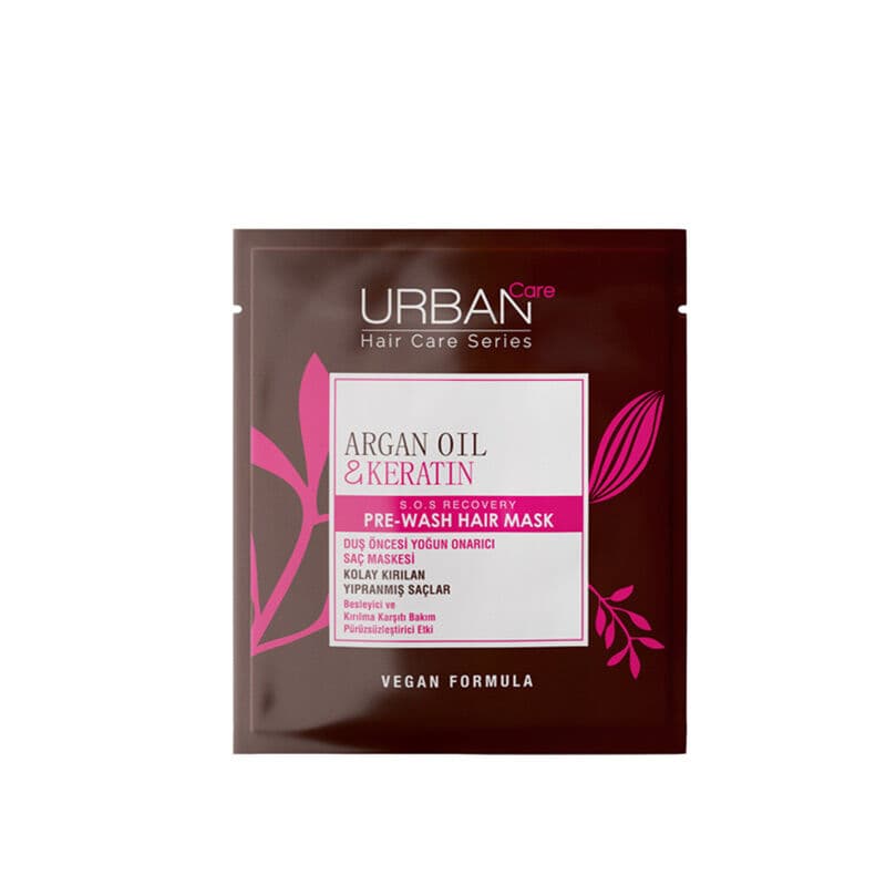 Urban Care قناع العناية بالشعر قبل الاستحمام بزيت الأرغان والكيراتين من أوربان كير 50 مل
